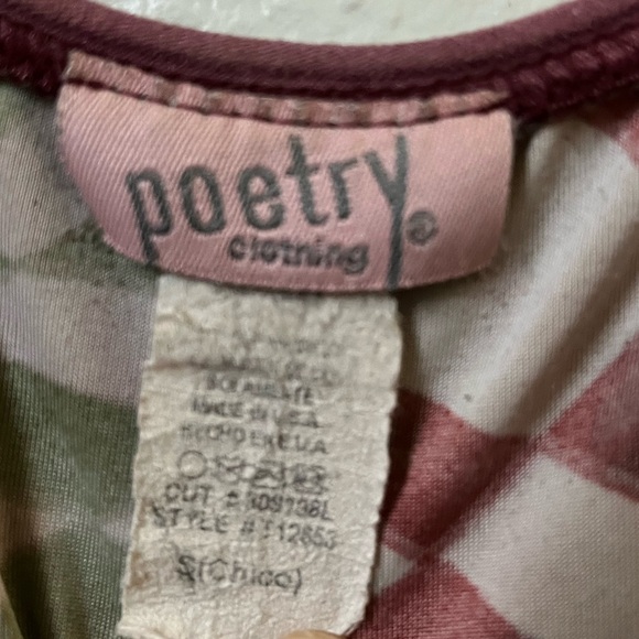 Y2K multi color checkered top size small - Picture 3 of 3